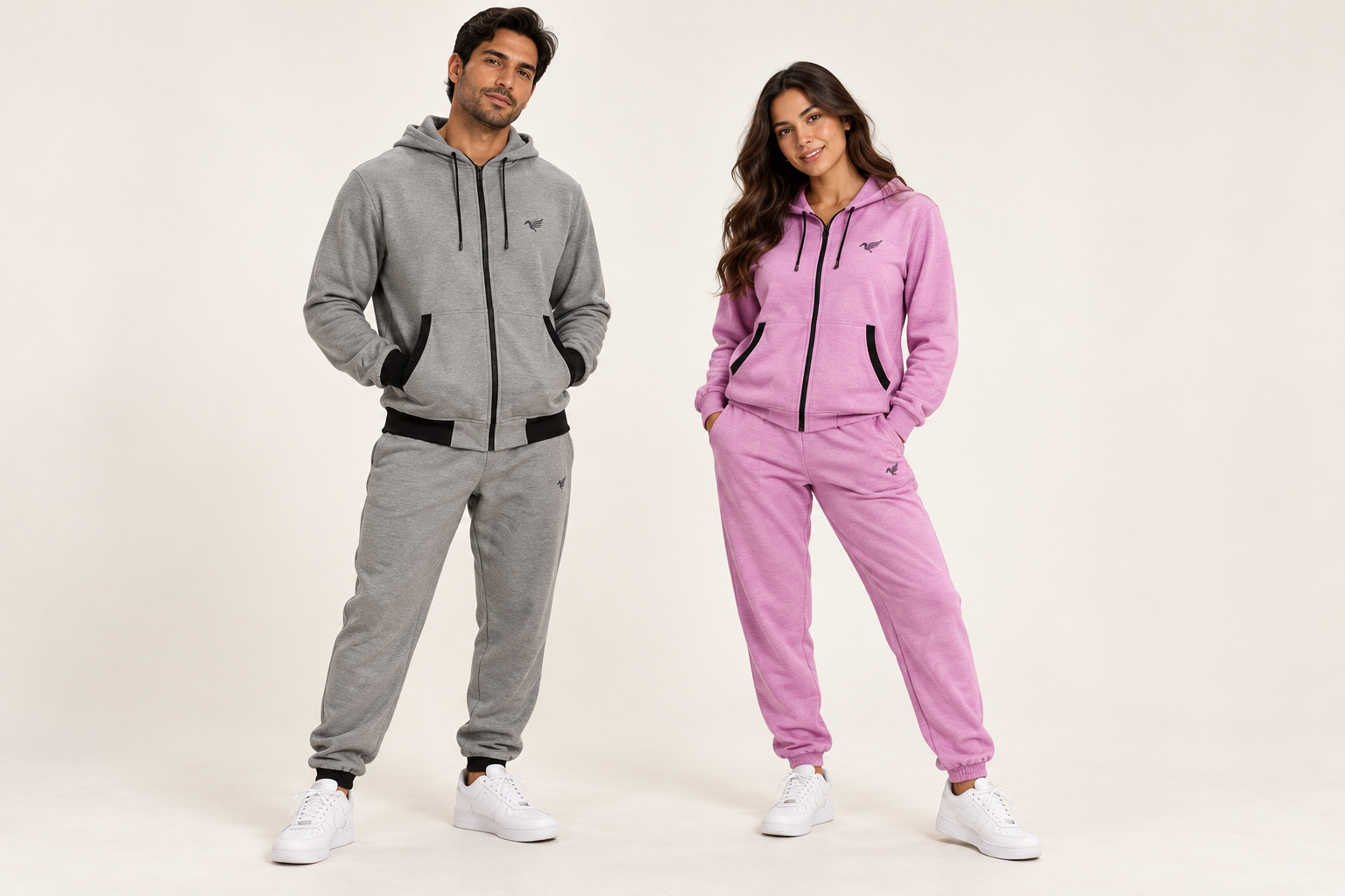 Modelos generados con IA basados en prendas diseñadas por Pegasus.