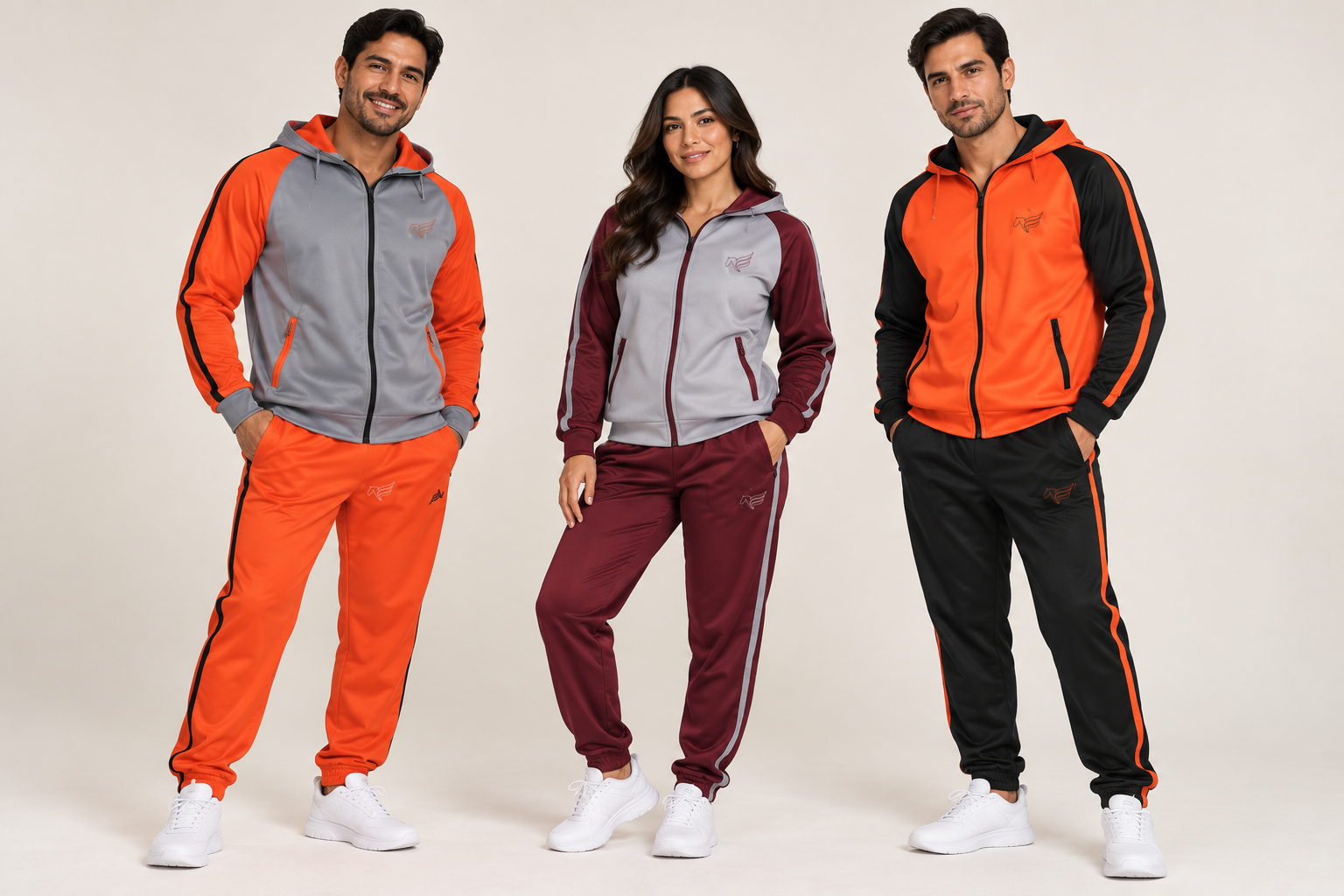 Modelos generados con IA basados en prendas diseñadas por Pegasus.